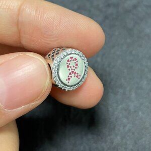 Pandora Breast Cancer Ribbon of Strength Dangle Charm